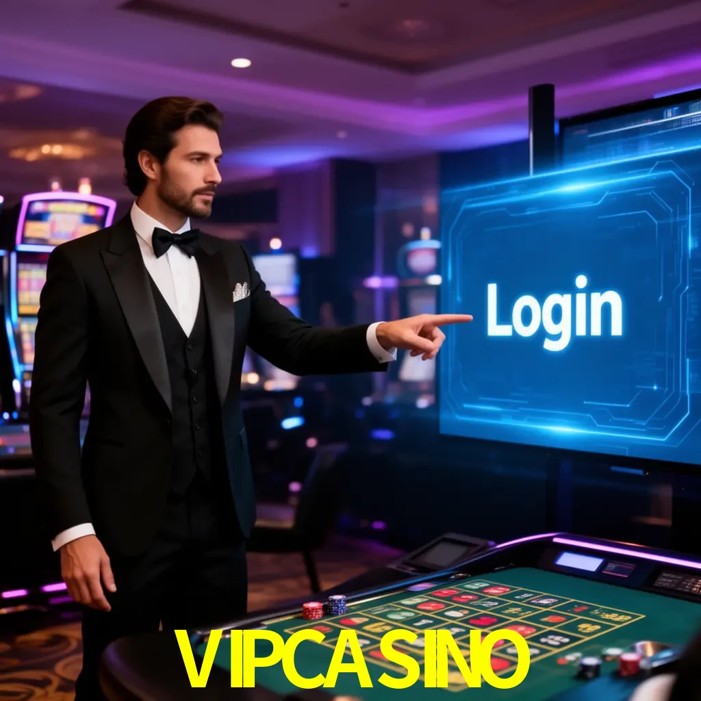 VIPCASINO Login - OTP, cuenta y soporte Pantalla VIPCASINO Login con OTP, contraseña, cuenta segura y soporte móvil